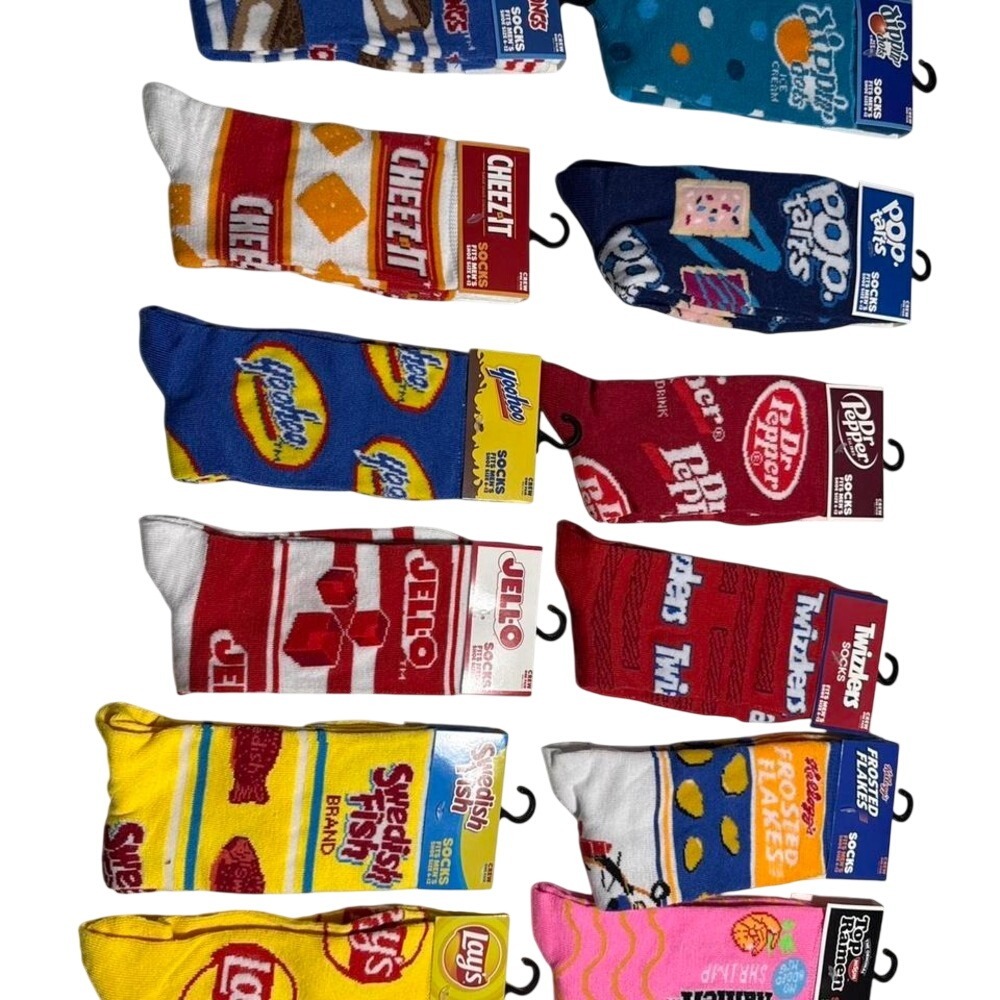Novelty Food Theme‎ Socks 5 Pack Cheetos Jello Pop Tarts Dr Pepper Twizzlers